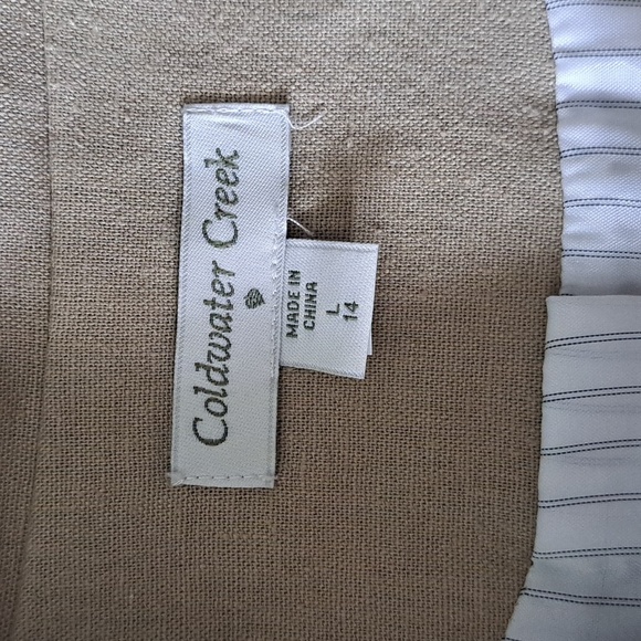 Coldwater Creek Linen Blend Safari Jacket – Size 14 (L) - Picture 7 of 7